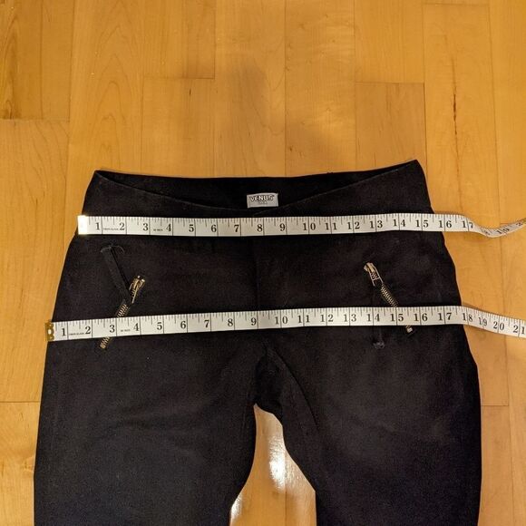 VINTAGE Venus Embroidered flared black pants cotton size 2 A3 - Picture 8 of 12